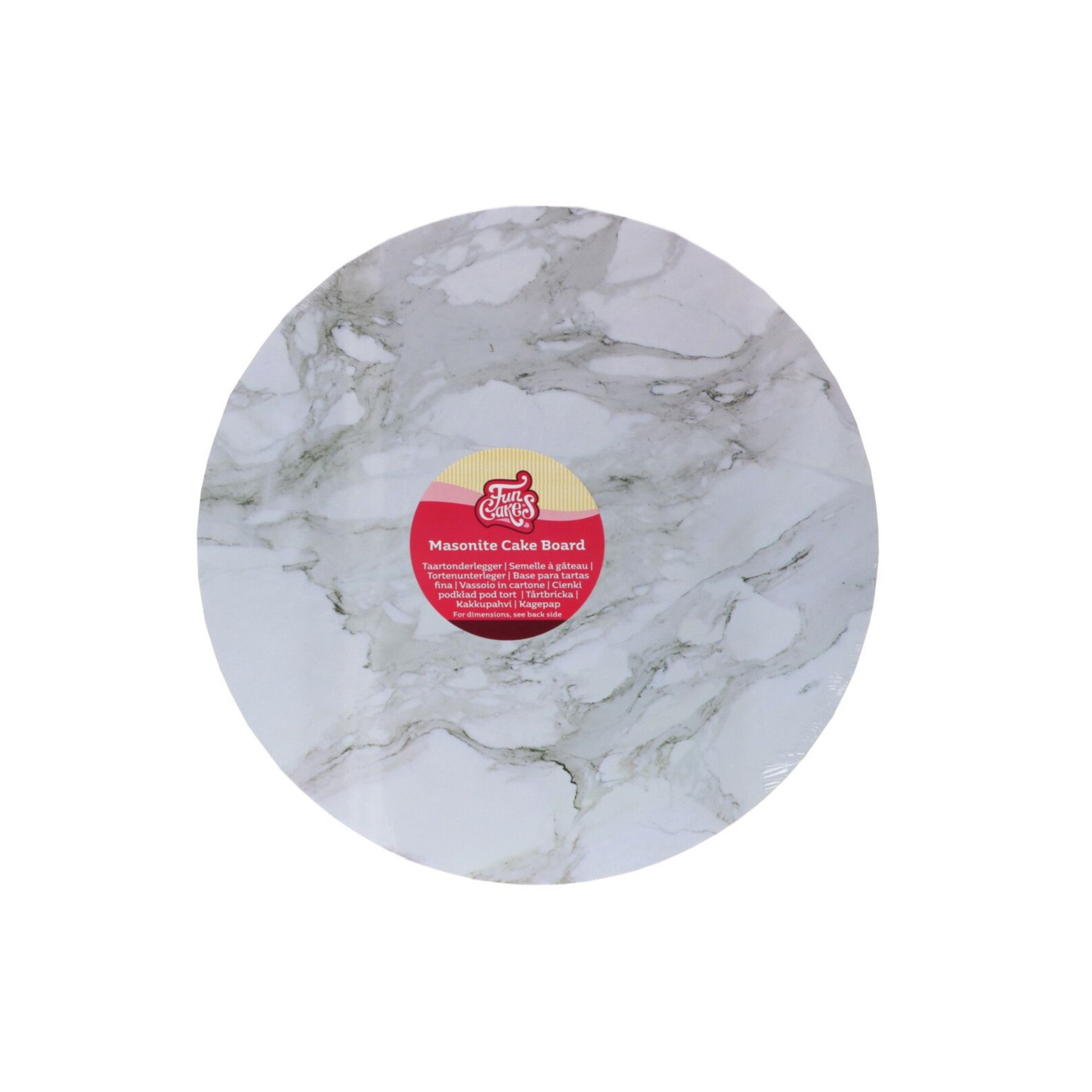 Masonite Cake Board Rond Marmer - 25 cm