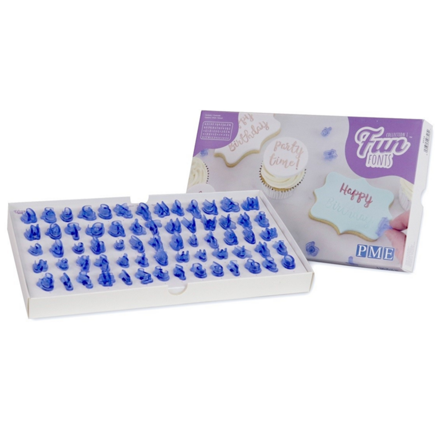 PME Tekst Stempelset Klein Fun Fonts - Collectie 1