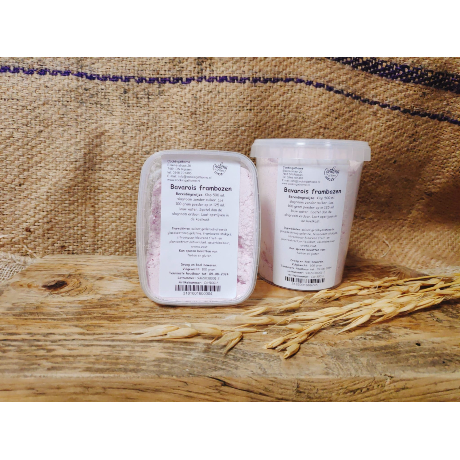 Bavarois frambozen 600 gram