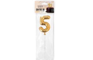 Taarttopper 5 Ballon Goud