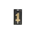 Taartkaars Cijfer 1 Goud XXL**