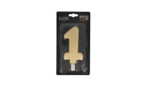 Taartkaars Cijfer 1 Goud XXL**
