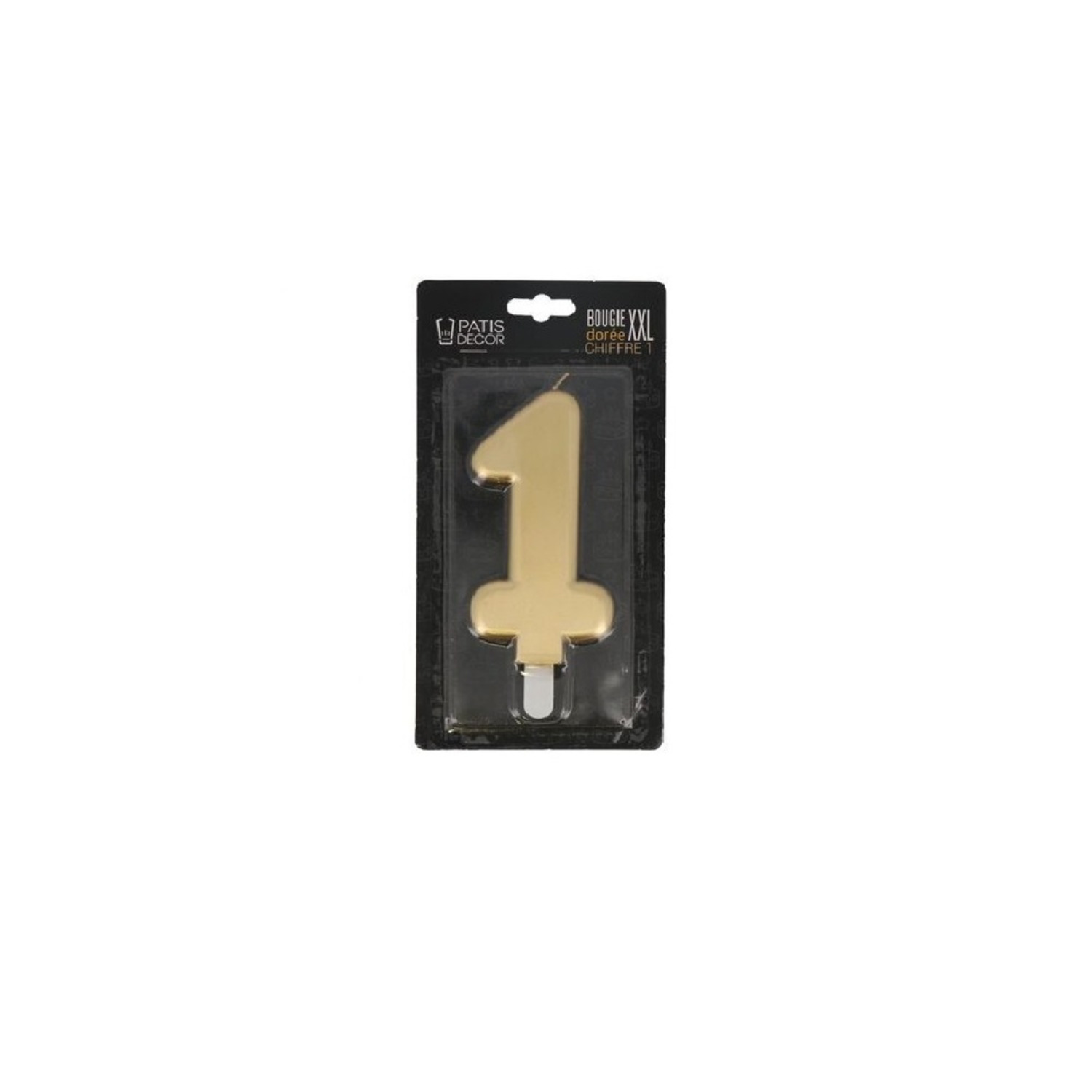 Taartkaars Cijfer 1 Goud XXL**