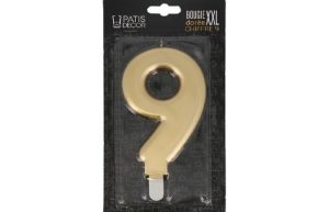 Taartkaars Cijfer 9 Goud XXL**