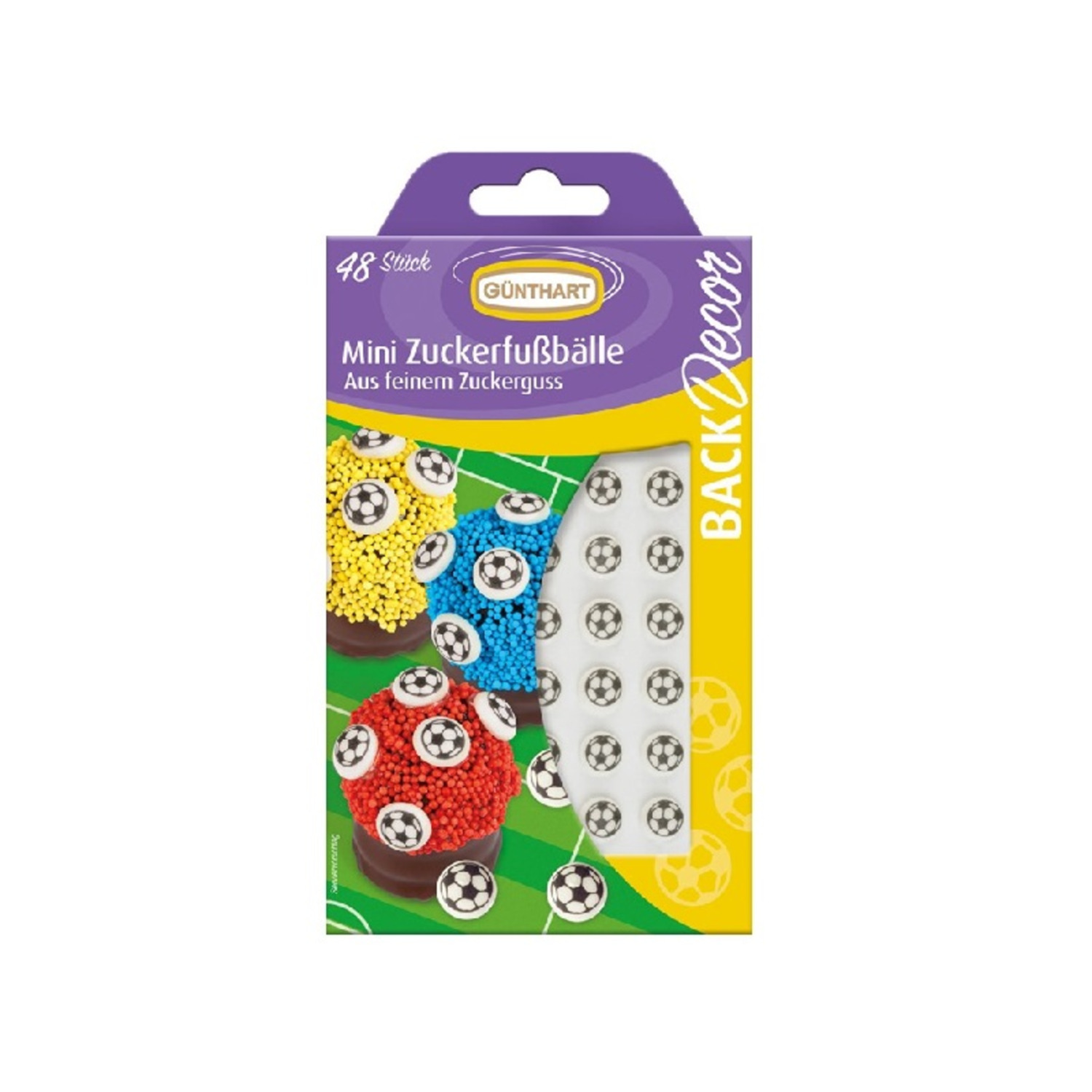 Günthart Suikerdecoratie Mini Voetballen 48st.