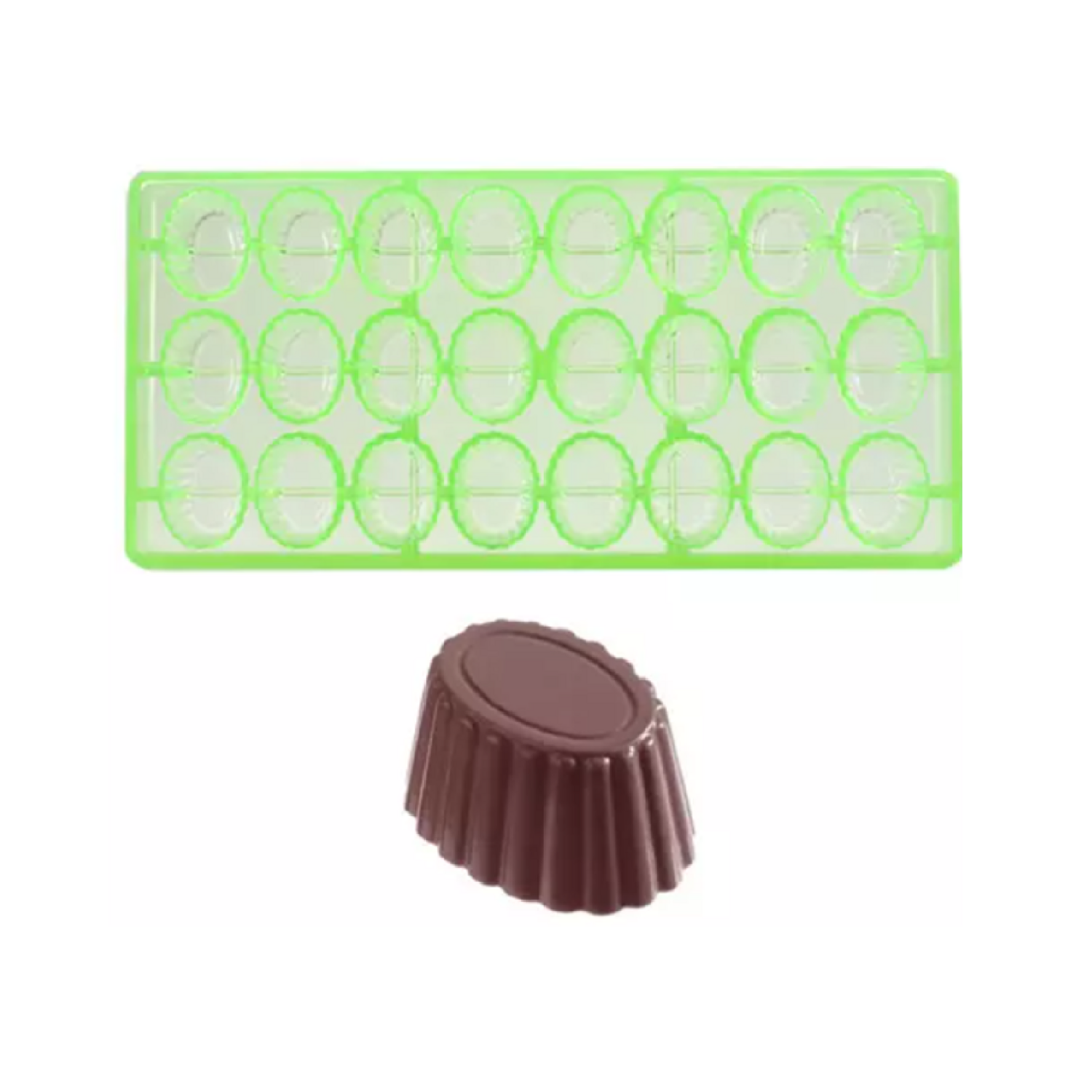 Bonbonvorm Chocolate World GL Cuvette Ovaal (24x) 35x26x19mm