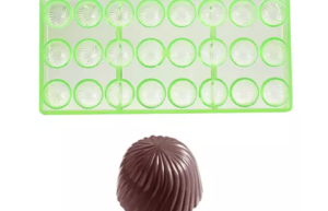 Bonbonvorm Rond met relief Chocolate World 21x