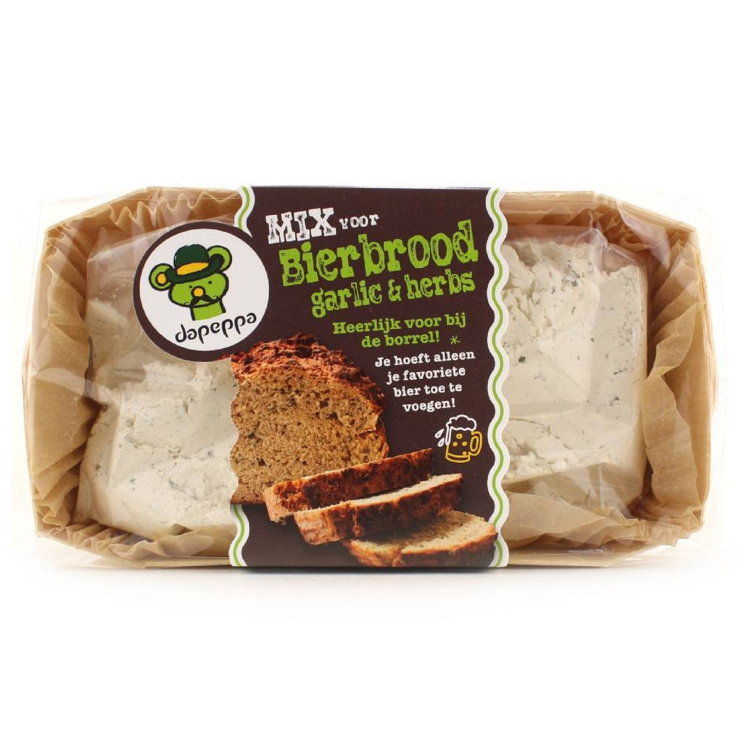 Dapeppa Bierbrood Garlic & Herbs 400gr.