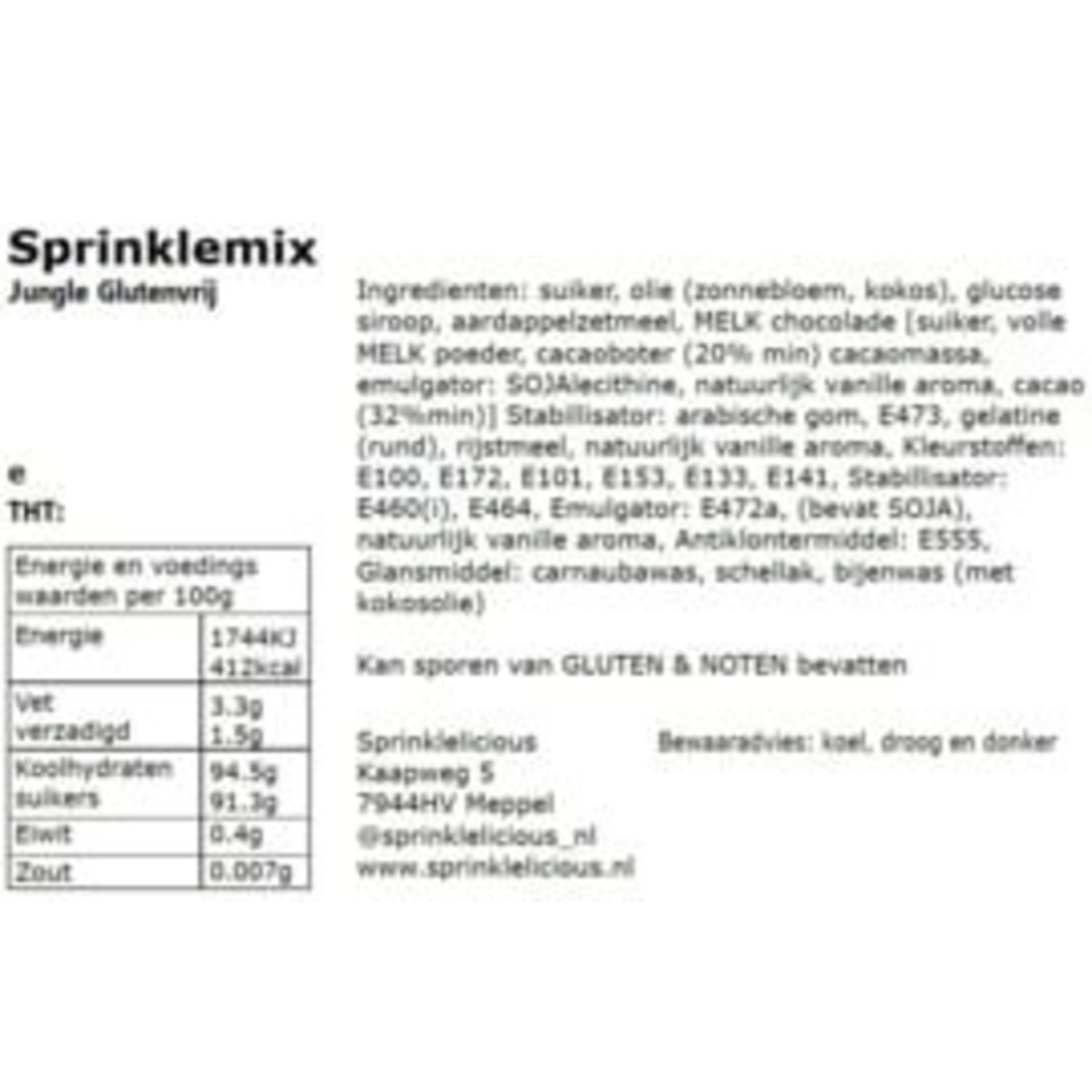 Sprinklelicious Jungle 90 gram - GLUTENARM