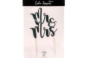 Cake Topper Mr&Mrs - Zwart**