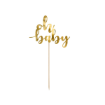 Taarttopper Oh baby - Goud