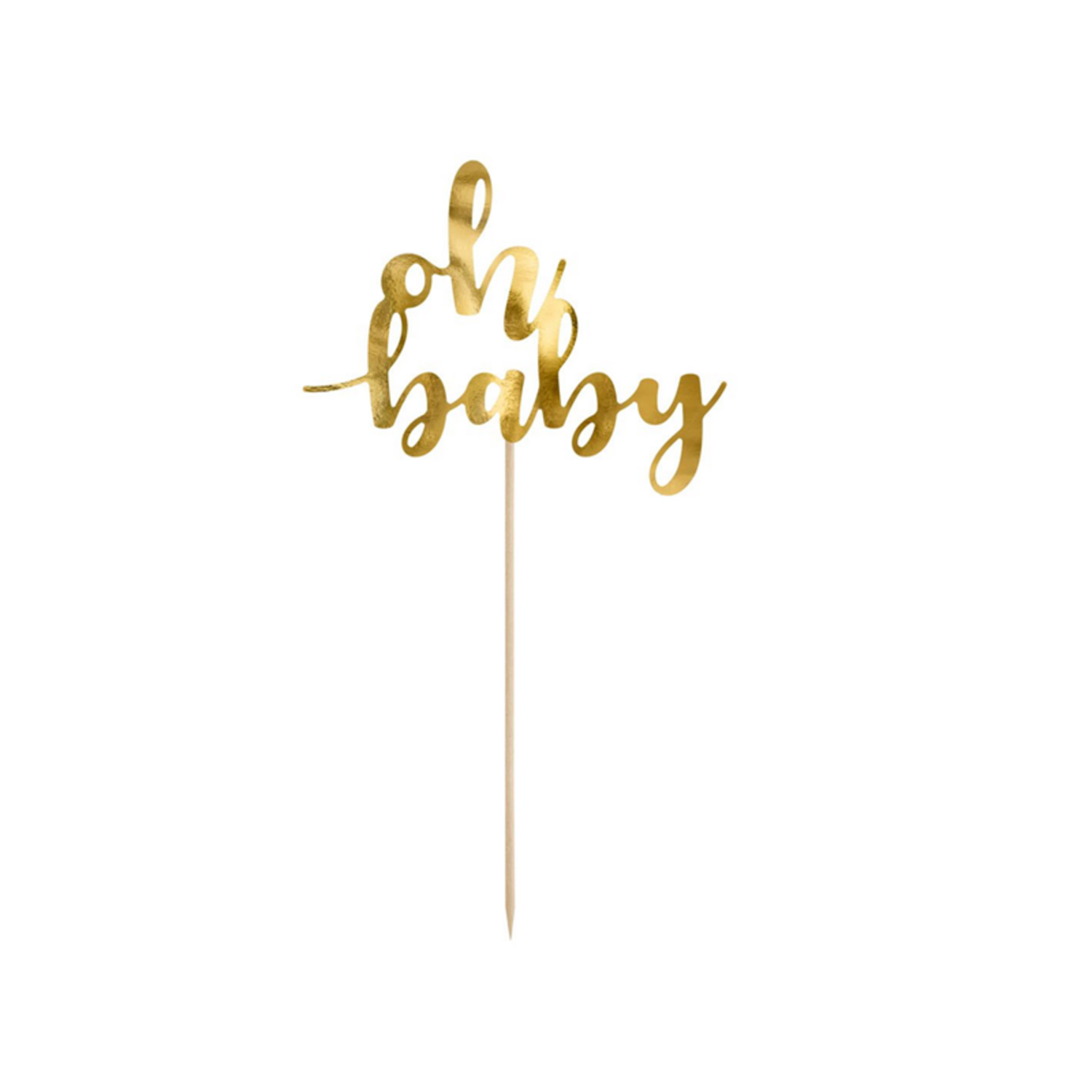 Taarttopper Oh baby - Goud