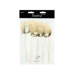 Taarttoppers Tafelnummers - Goud Set/11