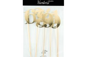 Taarttoppers Tafelnummers - Goud Set/11