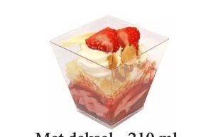 Lepelbakje met deksel Vierkant 210 ml