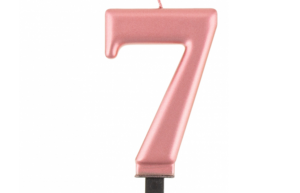 Taartkaars Rose Goud - Cijfer 7**