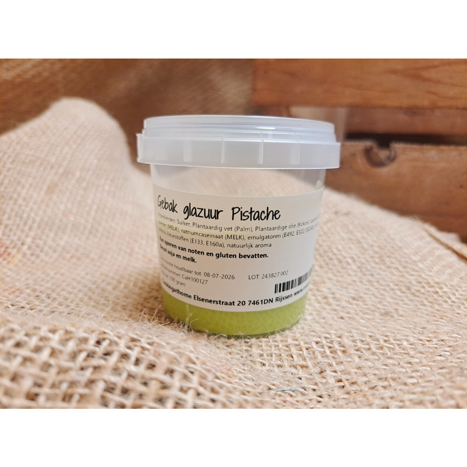 Gebak glazuur Pistache - 100 gram