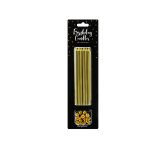 PartyDeco Verjaardag Kaarsen Goud 12.5cm pk/12