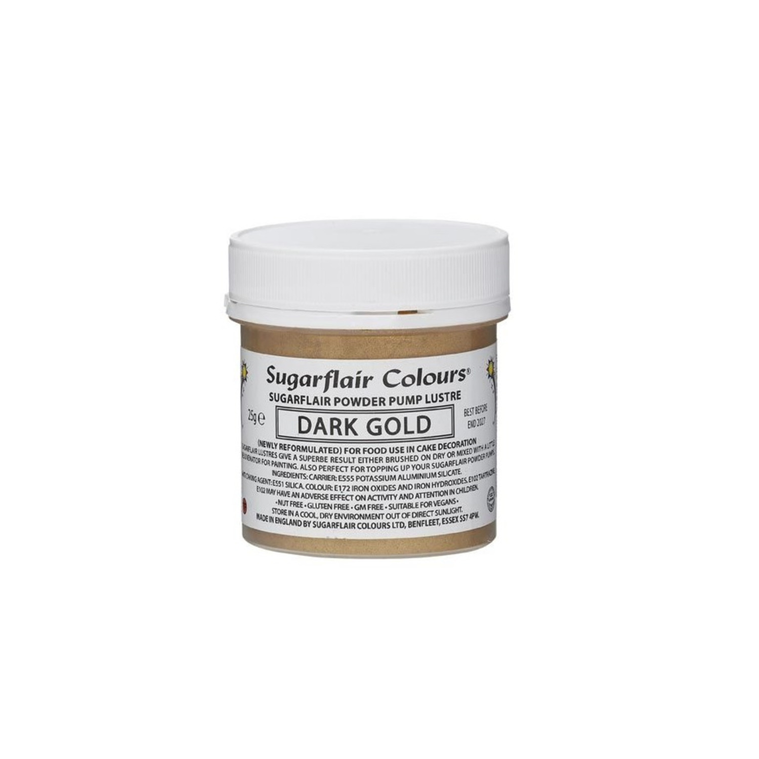 Sugarflair Pomp Spray Navulling Donker Goud 25g