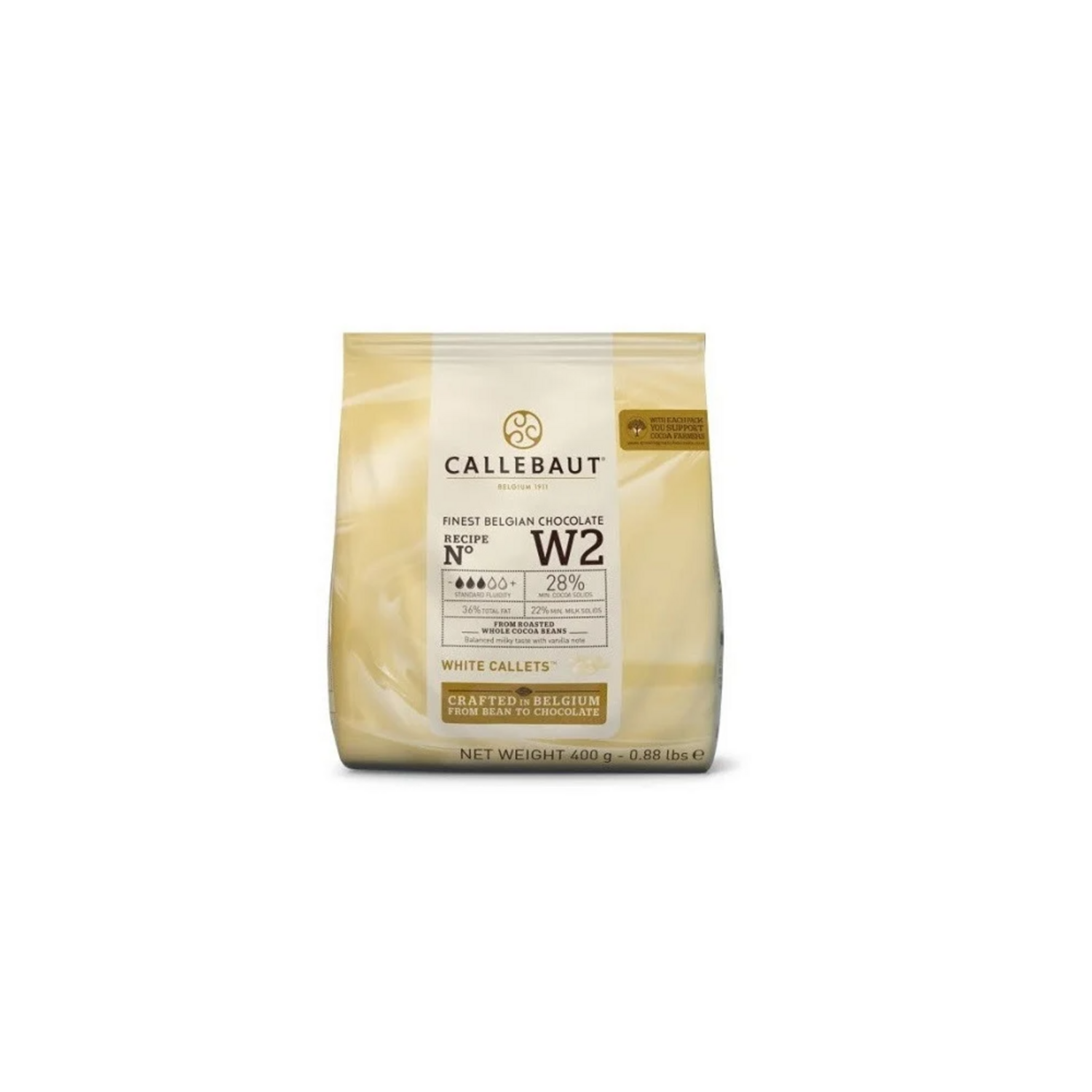 Callebaut Chocolade Callets Wit (W2) 400g