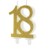 Taartkaars Cijfer 18 Goud