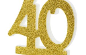 Taartkaars Cijfer 40 Goud