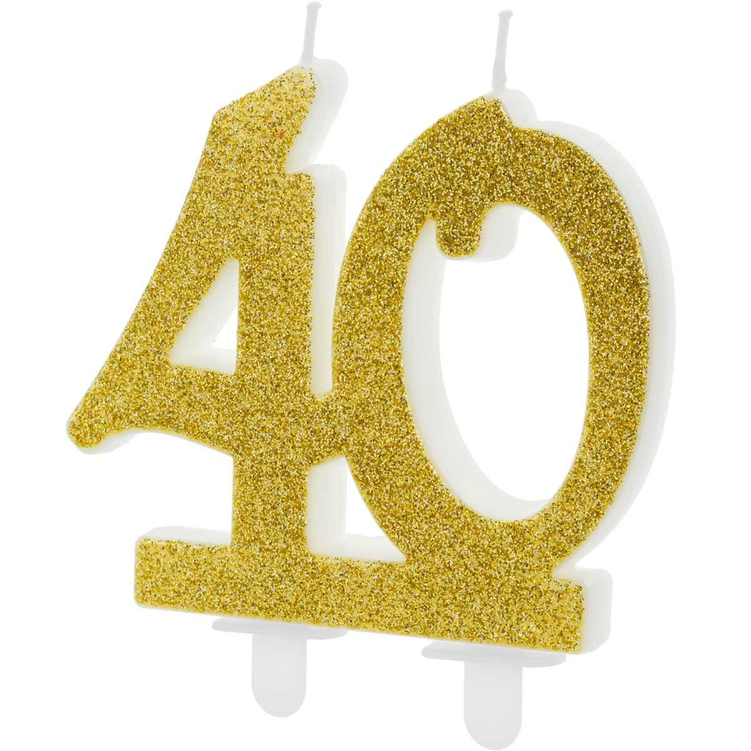 Taartkaars Cijfer 40 Goud