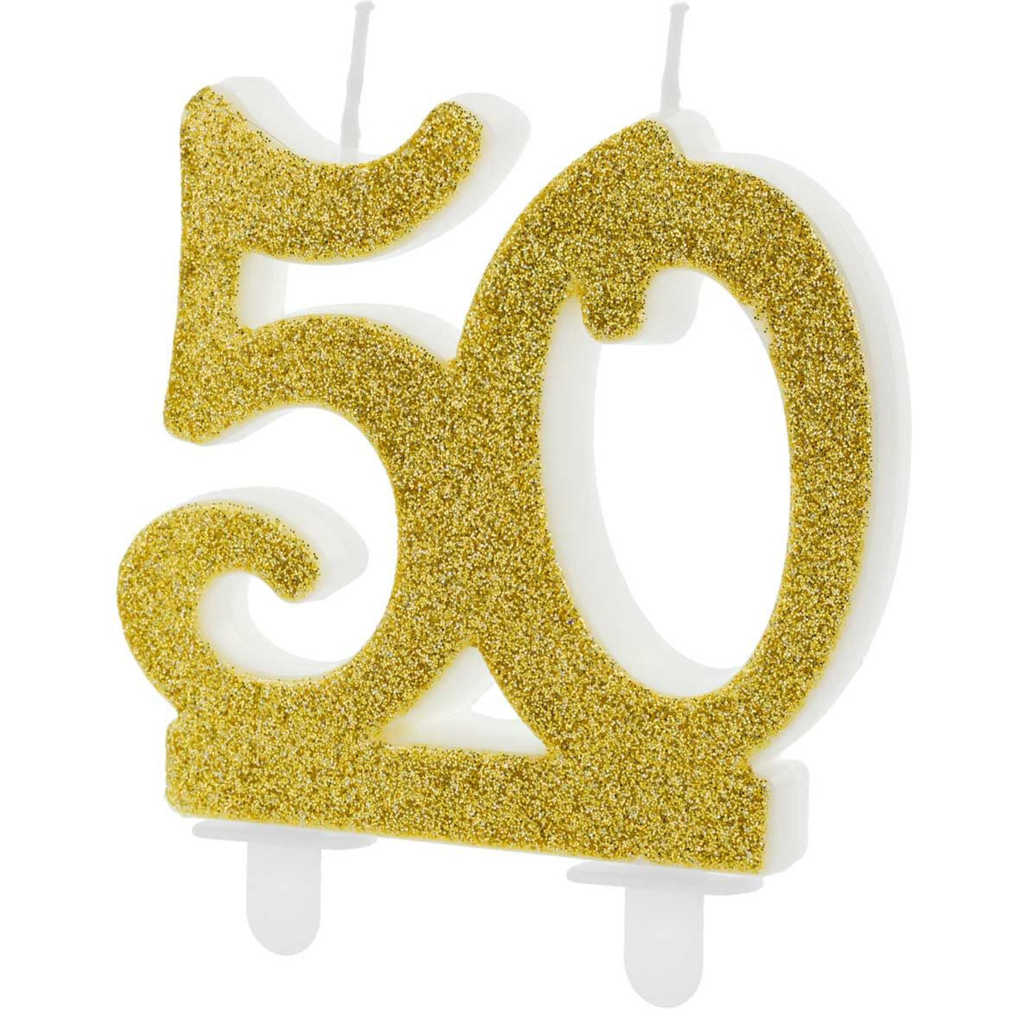 Taartkaars Cijfer 50 Goud