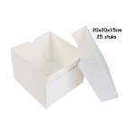 Taartdoos 20x20x15cm per 25 stuks
