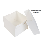 Taartdoos 25x25x15cm per 25 stuks