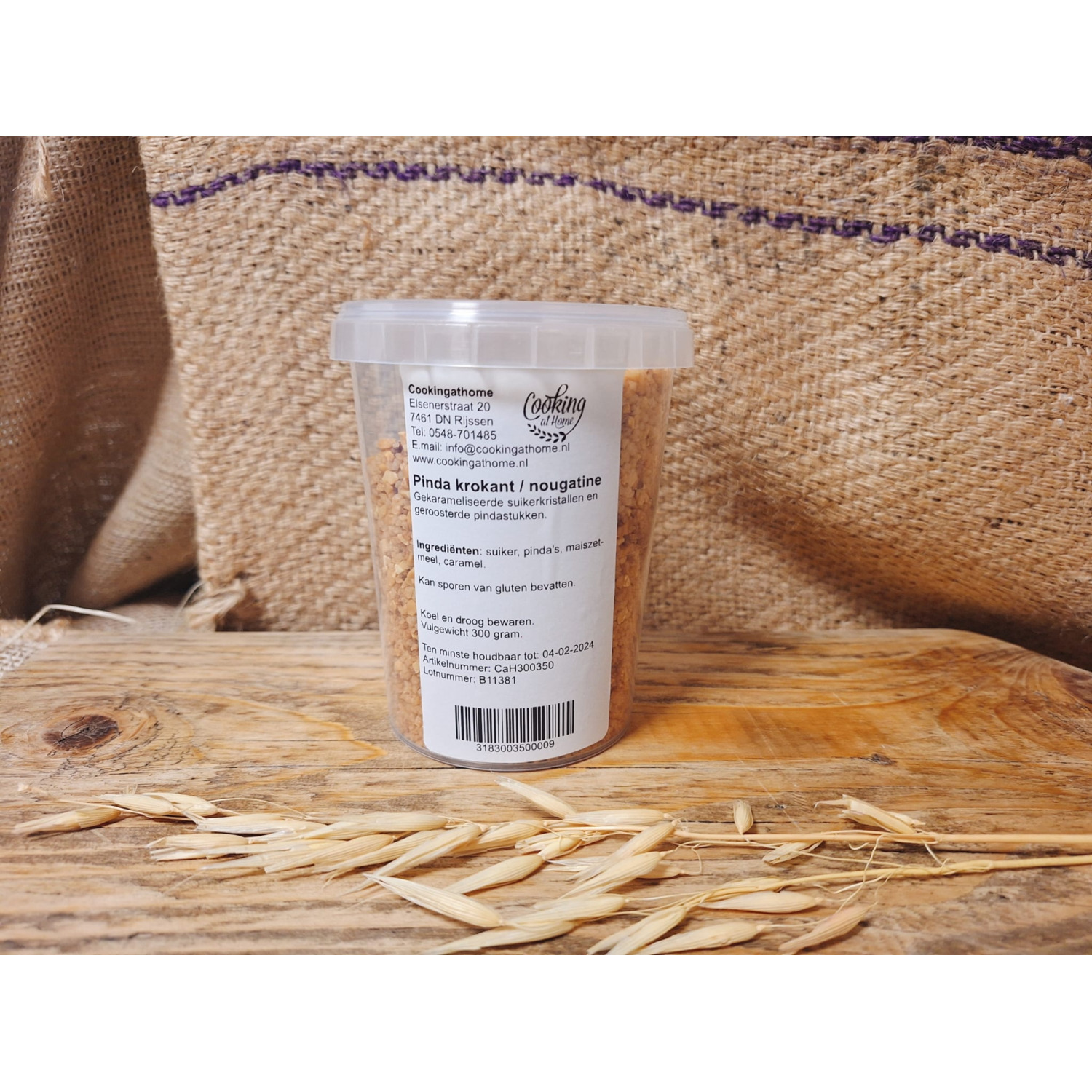 Pinda krokant / nougatine pinda 300 gram