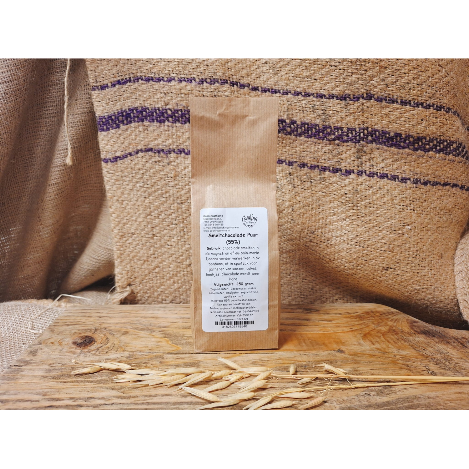 Smeltchocolade Puur 55% 250g