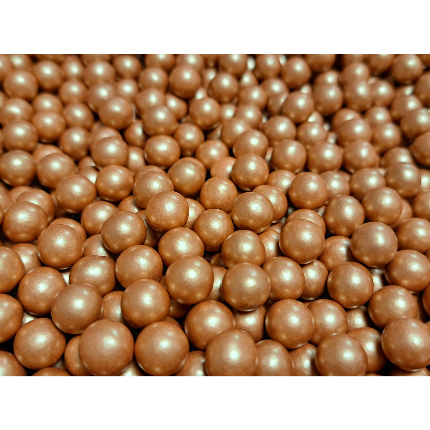 Chocolade ballen Metallic Koper (10mm) - 60 gram