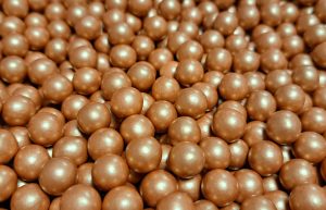 Chocolade ballen Metallic Koper (10mm) - 60 gram