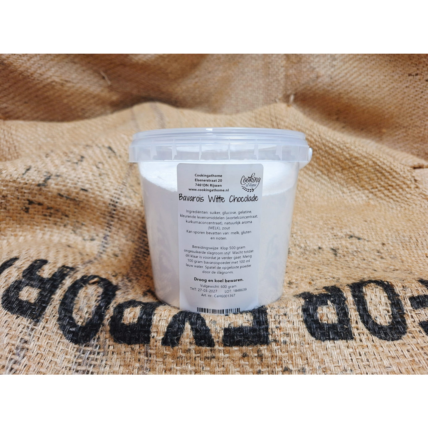 Bavarois Witte chocolade 600 gram