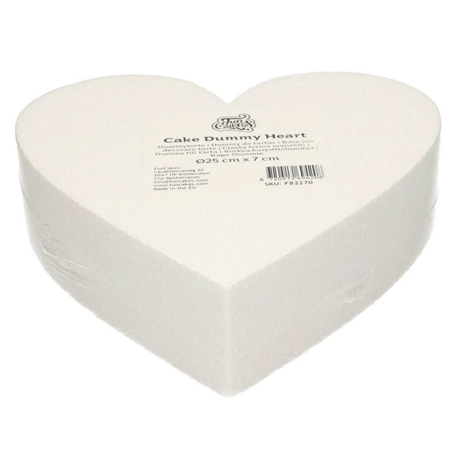 Taart Dummy Hart Ø25 cm x 7 cm