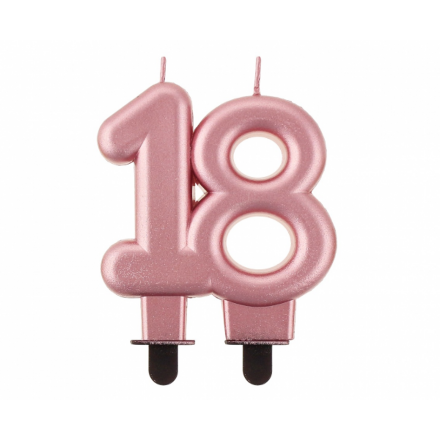 Taartkaars Rose Goud - Cijfer 18**