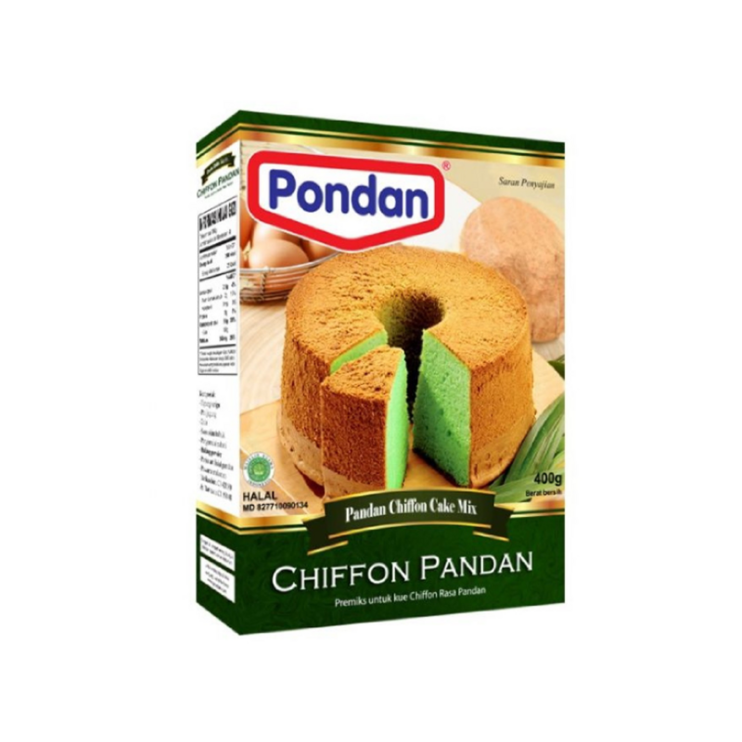 Pondan Chiffon Cake Pandan 400g