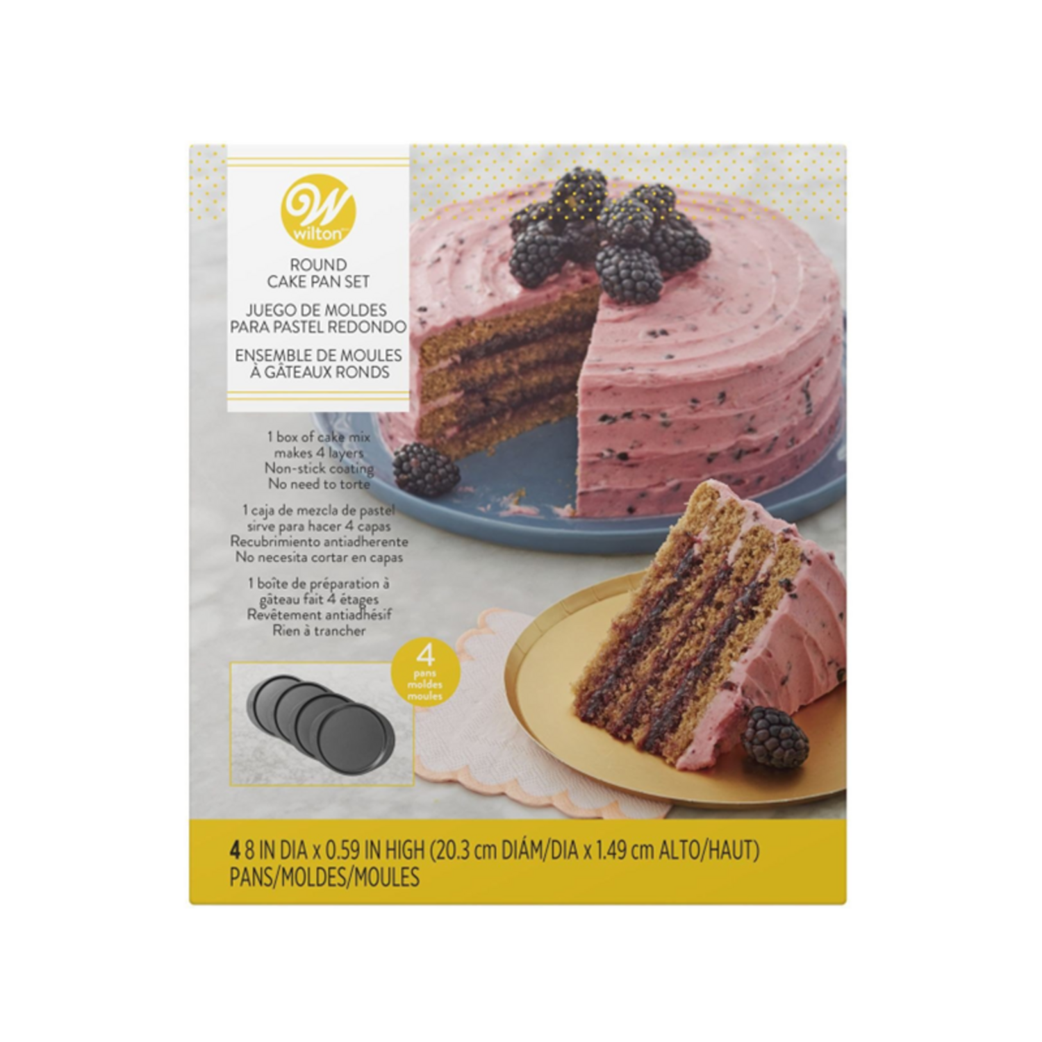 Wilton Easy Layers Rond 20cm set/4