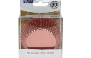 Cupcake cups metallic rosé goud 30 stuks PME
