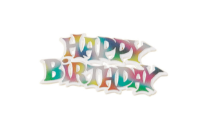 Culpitt Taarttopper Happy Birthday Multi 7,5cm per stuk