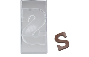 Chocoladebloklettervorm Chocolate World 200 gr. Letter S