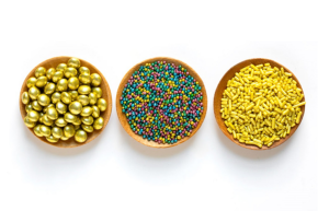 Decora sprinkle set Goud en multikleur 85g