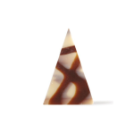 Chocolade decoratie driehoek puur / wit 12 stuks