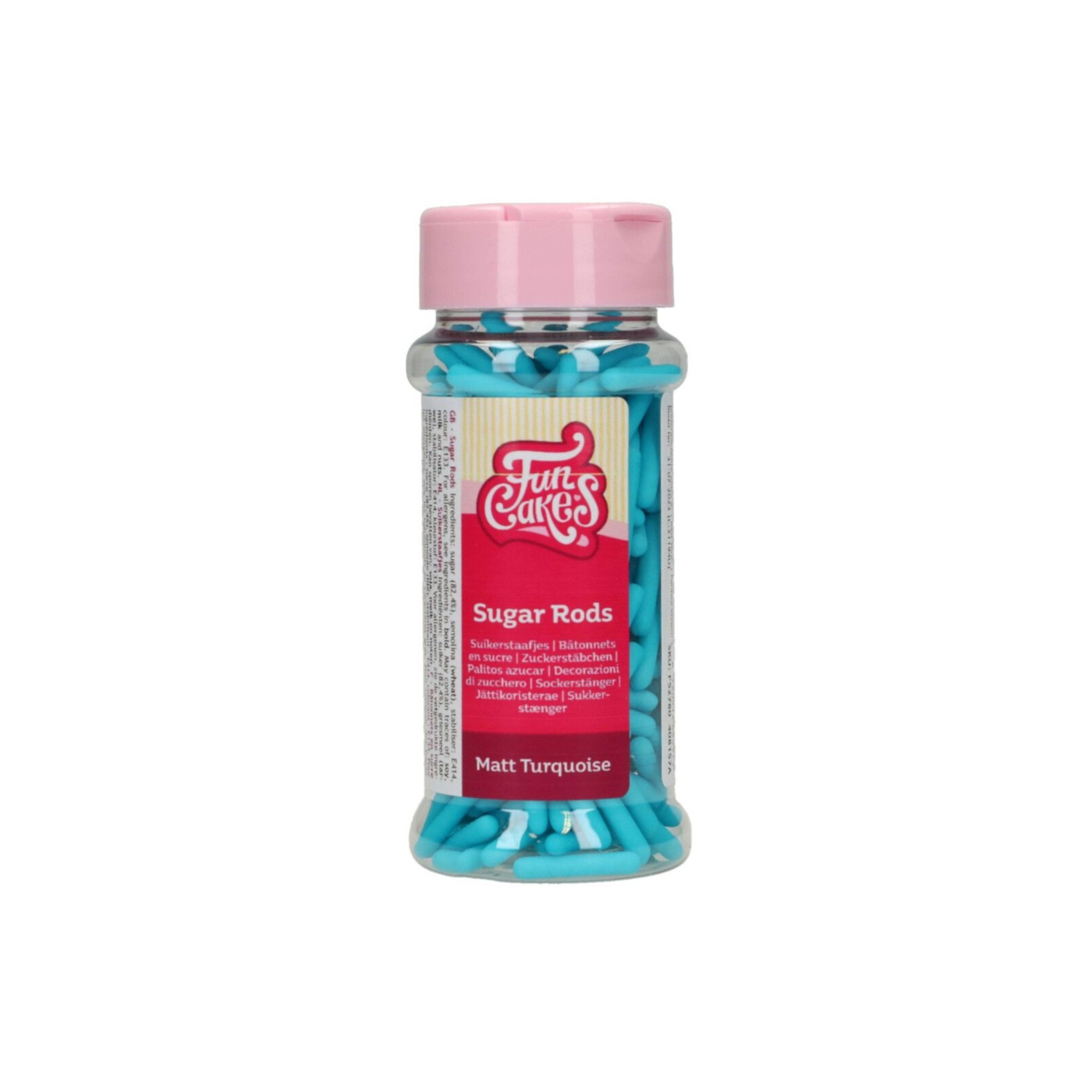 FunCakes Matt Sugar Rods XL Turquoise 70 g