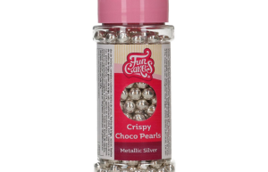 FunCakes Crispy Choco Pearls - Metallic Silver 60g