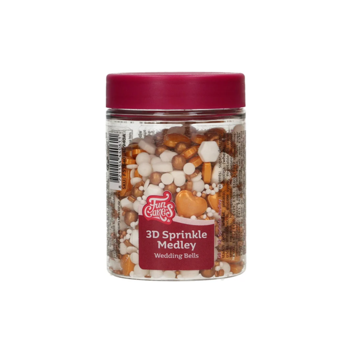 FunCakes 3D Sprinkle Medley - Wedding Bells 70g