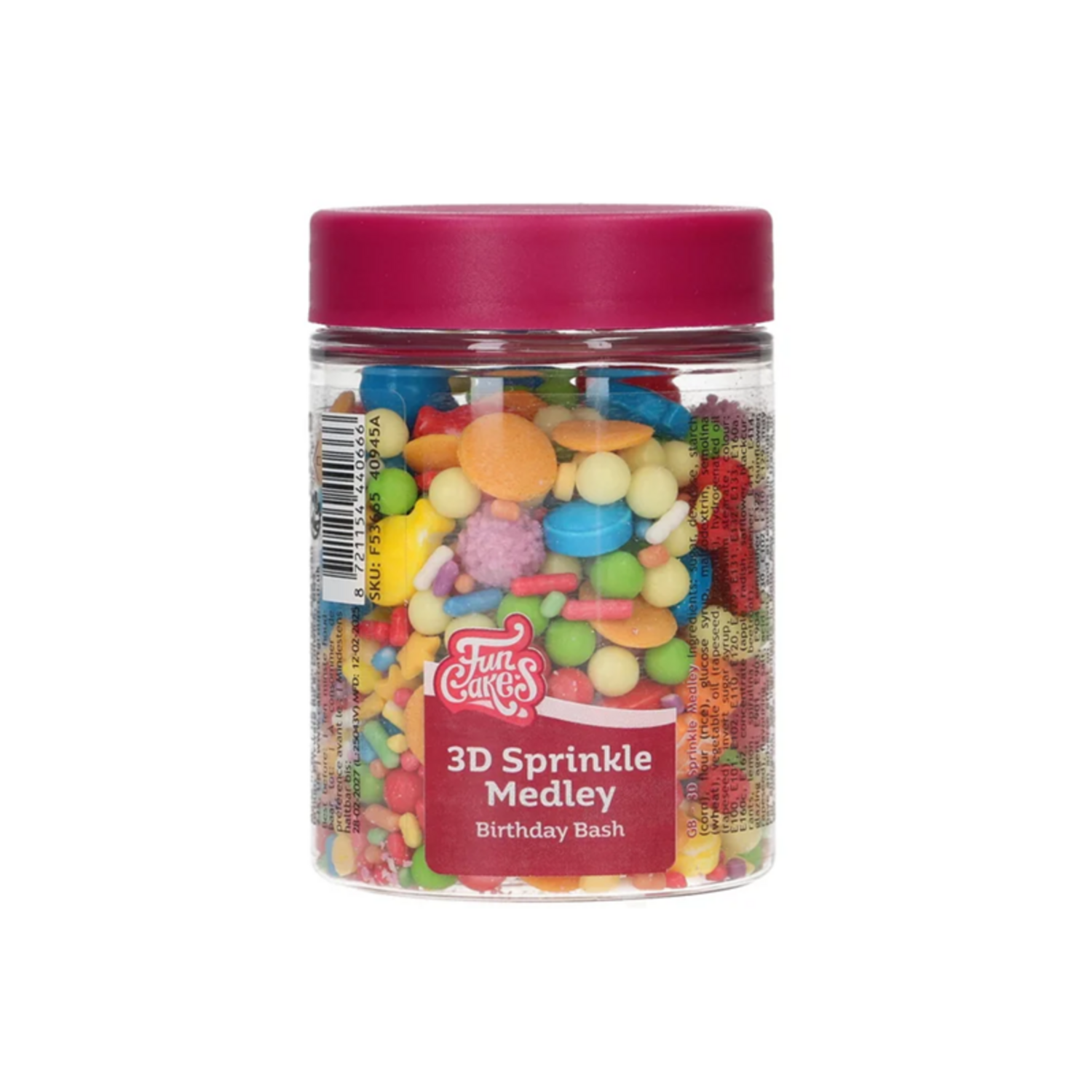 FunCakes 3D Sprinkle Medley - Birthday Bash 70g