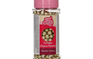 FunCakes Crispy Choco Pearls - Metallic Yellow 60g