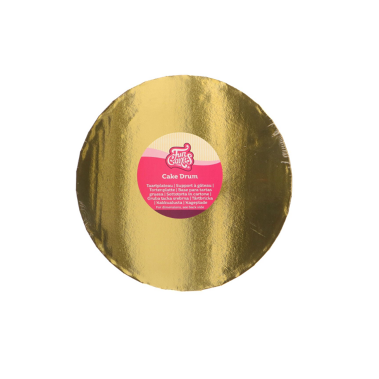 Cake Drum Rond Ø25 cm - Goud - 20mm